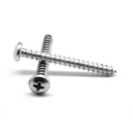 #12-11 x 1/2 Sheet Metal Screw Phillips Pan Head Type A Stainless Steel 18-8 Pk 2000 ZCX6_L4GMX51