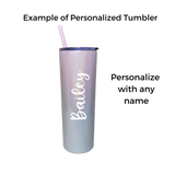 Skinny Stainless Steel Tumbler- 20 oz. (Can be Personalized)