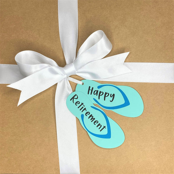 Gift Box and Tag- Happy Retirement (Flip Flops)