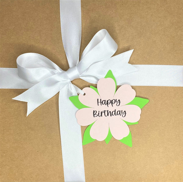 Gift Box and Tag- Happy Birthday (Flower)