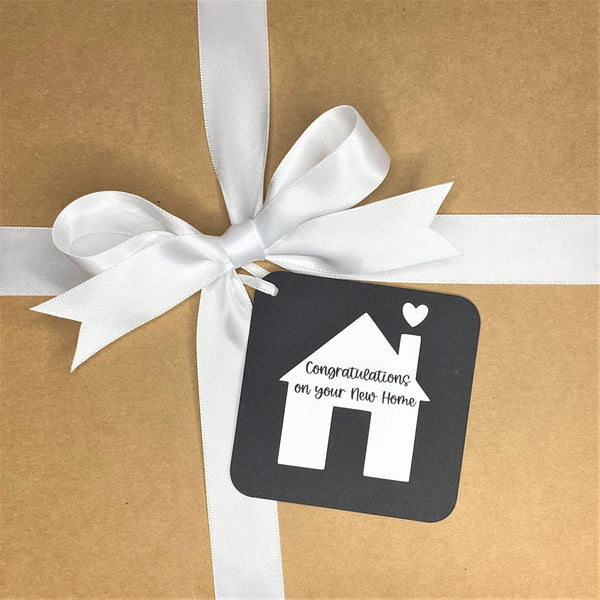 Gift Box and Tag- Congratulations on Your New Home!